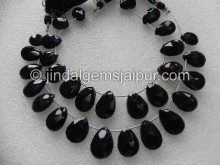 Black Onyx Faceted Pear